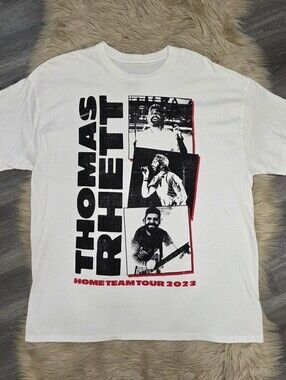 Thomas Rhett Home Team Tour 2023 White Graphic Tee Men's Size XL